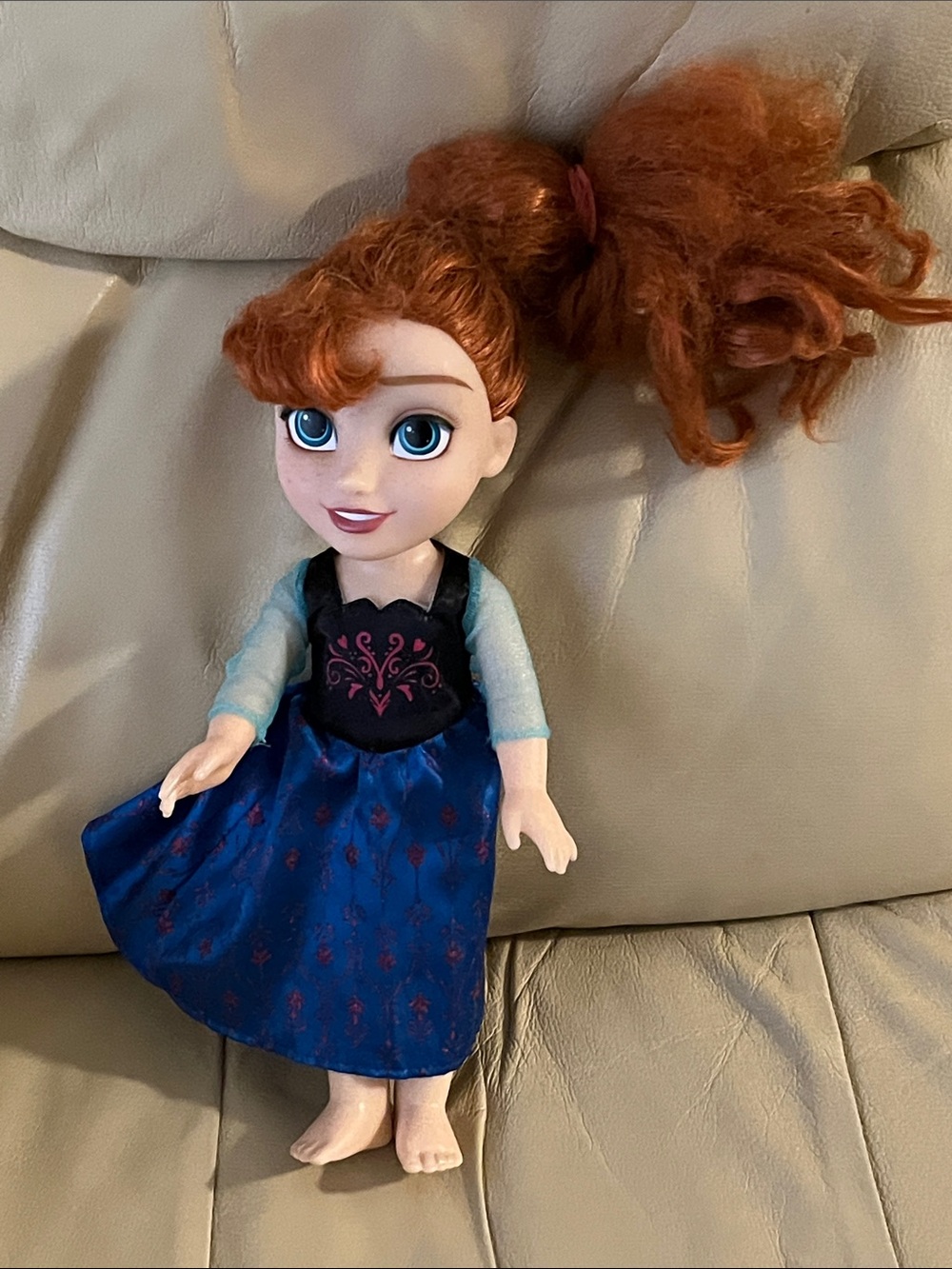 Frozen’s Disney 14”Redheaded Girl Fashion Doll in Blue Dress - Anna